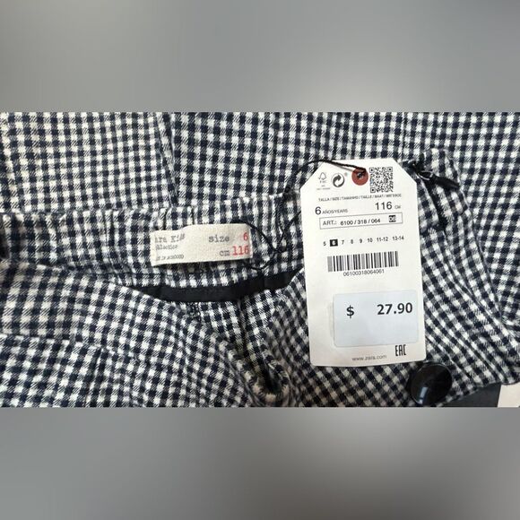Zara Monochrome Gingham Mini Skirt - Picture 6 of 7